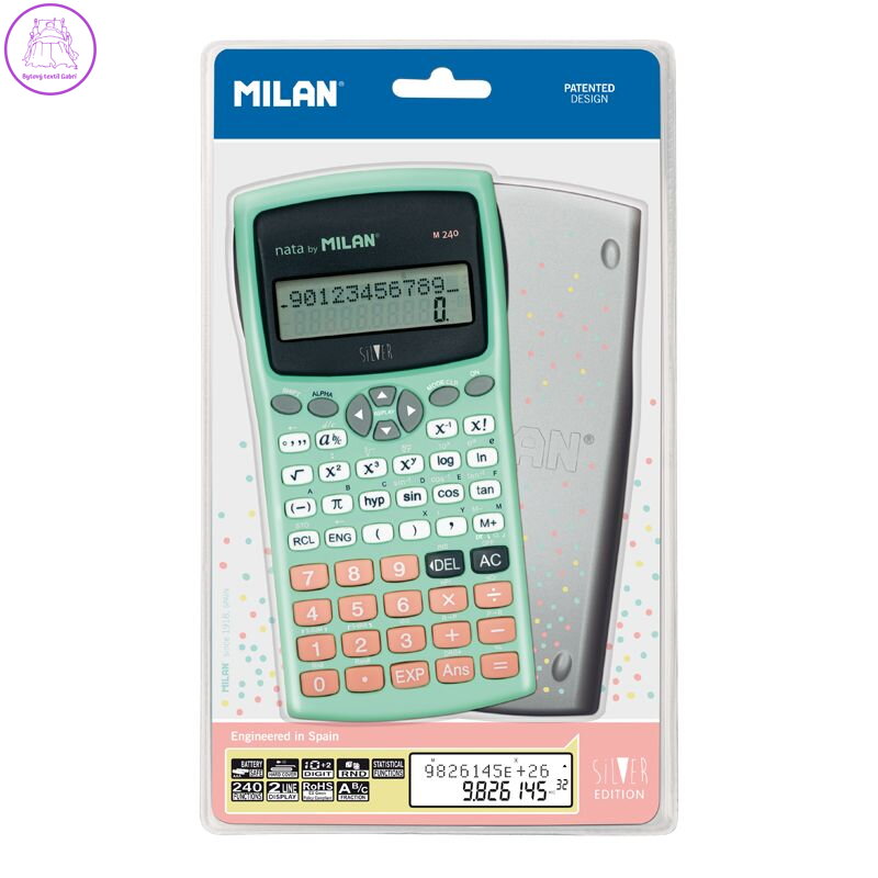 Kalkulačka MILAN 159110 vědecká Silver 240 funkcí