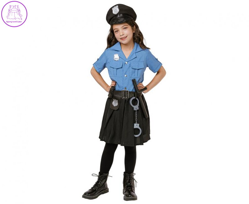 Dětský kostým Policistka, velikost 110/120 cm