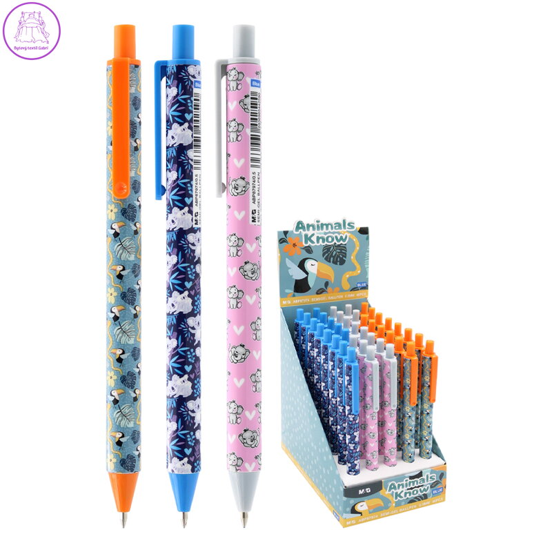 Pero kuličkové M&G Semi-Gel Animal Know 0,5 mm - modré Pero kuličkové M&G Semi-Gel Animal Know 0,5 mm - modré