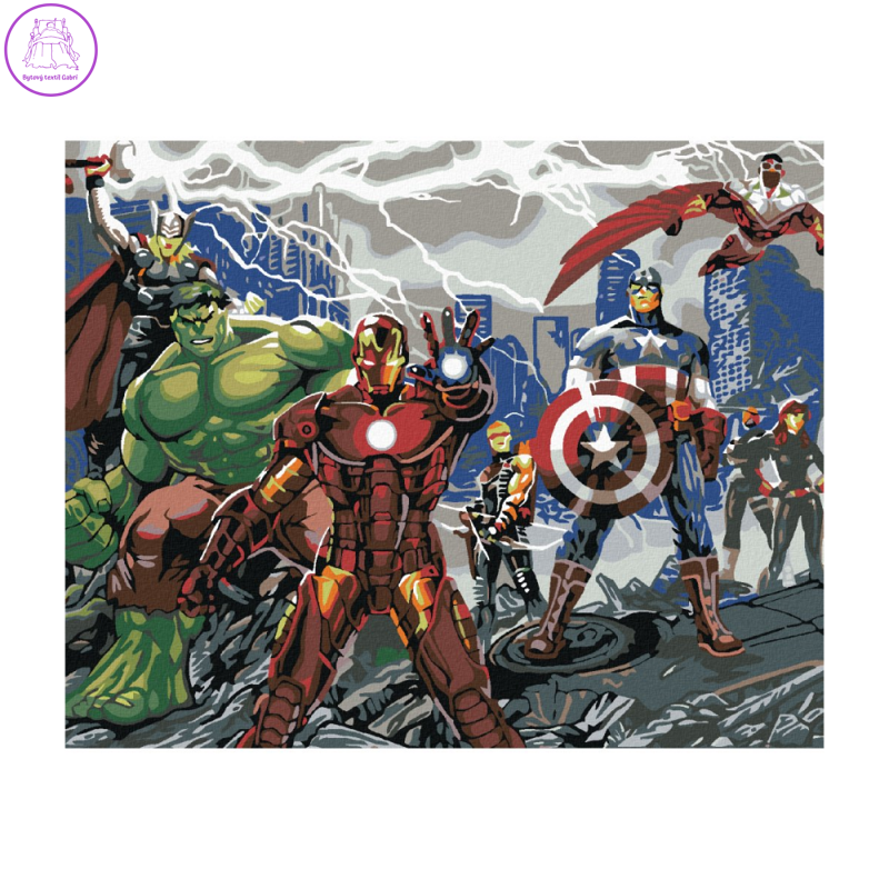 Diamantové malování (s rámem) - Avengers hrdinové