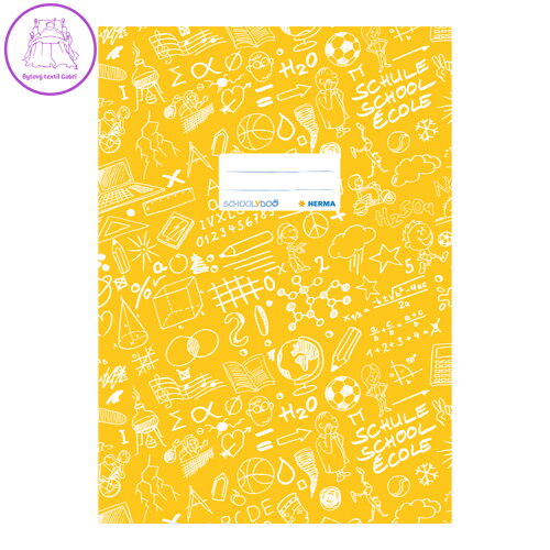 Obal na sešit Schooldoo A4 žlutý / 1ks Obal na sešit Schooldoo A4 žlutý / 1ks
