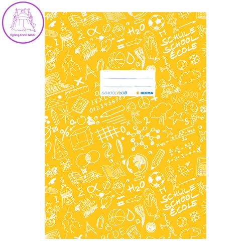 Obal na sešit Schooldoo A5 žlutý / 1ks Obal na sešit Schooldoo A5 žlutý / 1ks