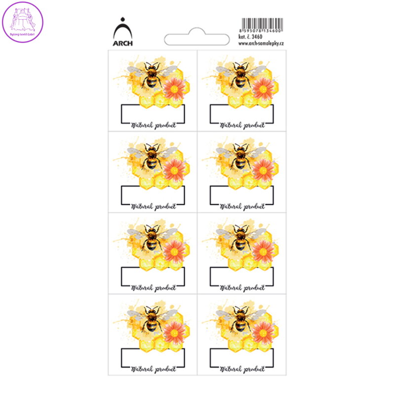 Jablka "Natural product" - 8 voděodolných etiket