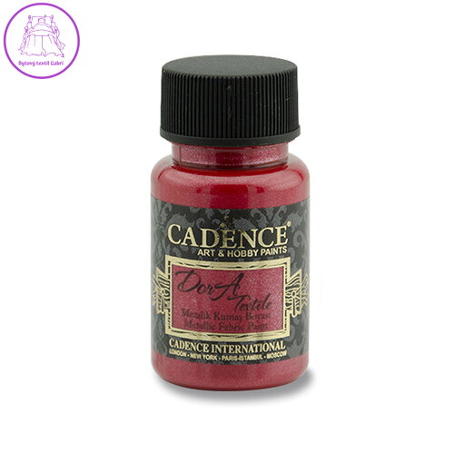 Textilná farba Cadence, metal. červená, 50 ml
