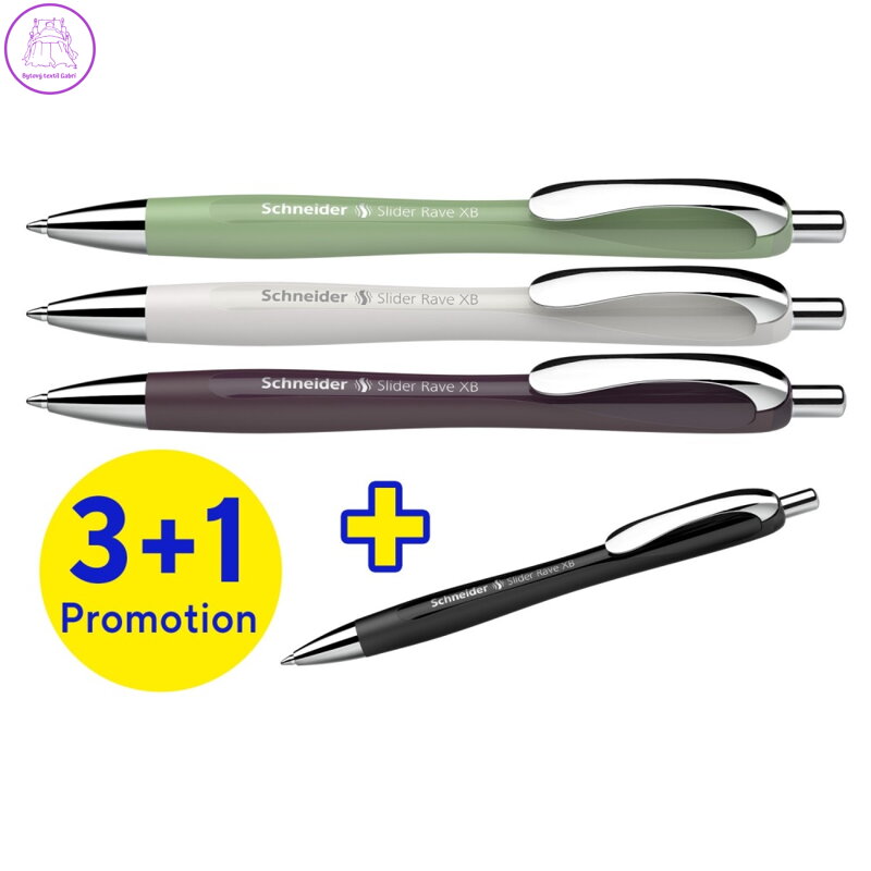 Kuličkové pero Schneider Slider Slider Rave XB Trend edition 3+1 - modrá náplň