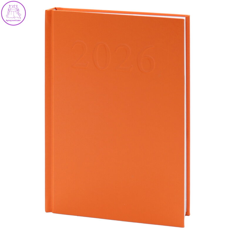 Diář A5 1 strana / 1 den 2026 - Standard oranžový