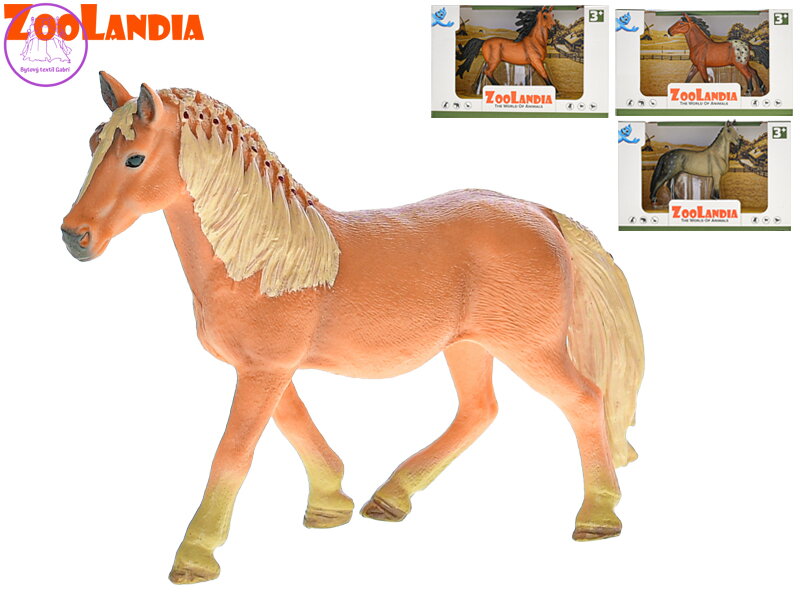 Zoolandia kůň 12-15cm 4druhy v krabičce