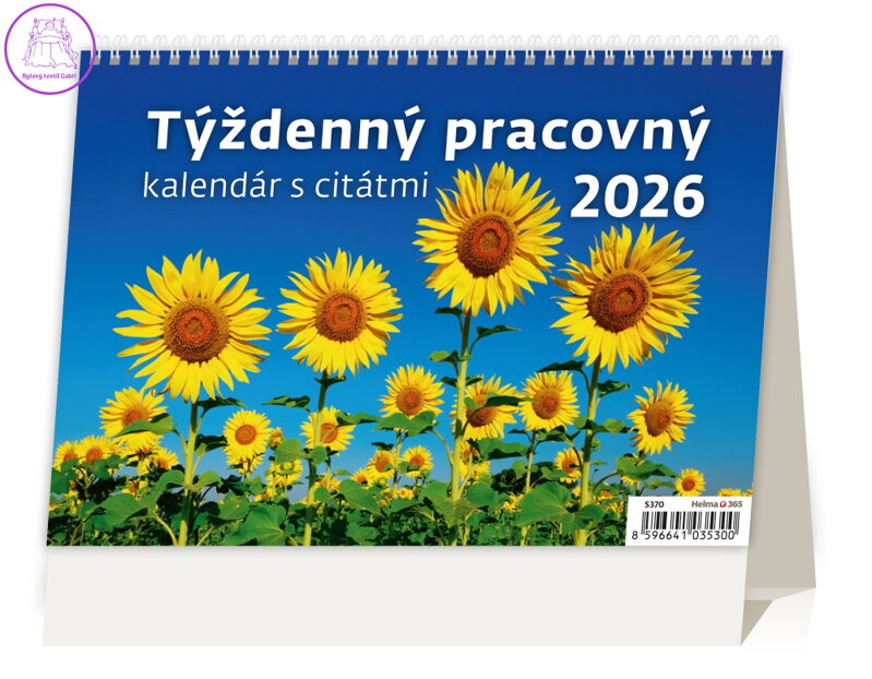 Stolní kalendář 2026 Týdenní pracovní kalendář s citáty Stolní kalendář 2026 Týdenní pracovní kalendář s citáty