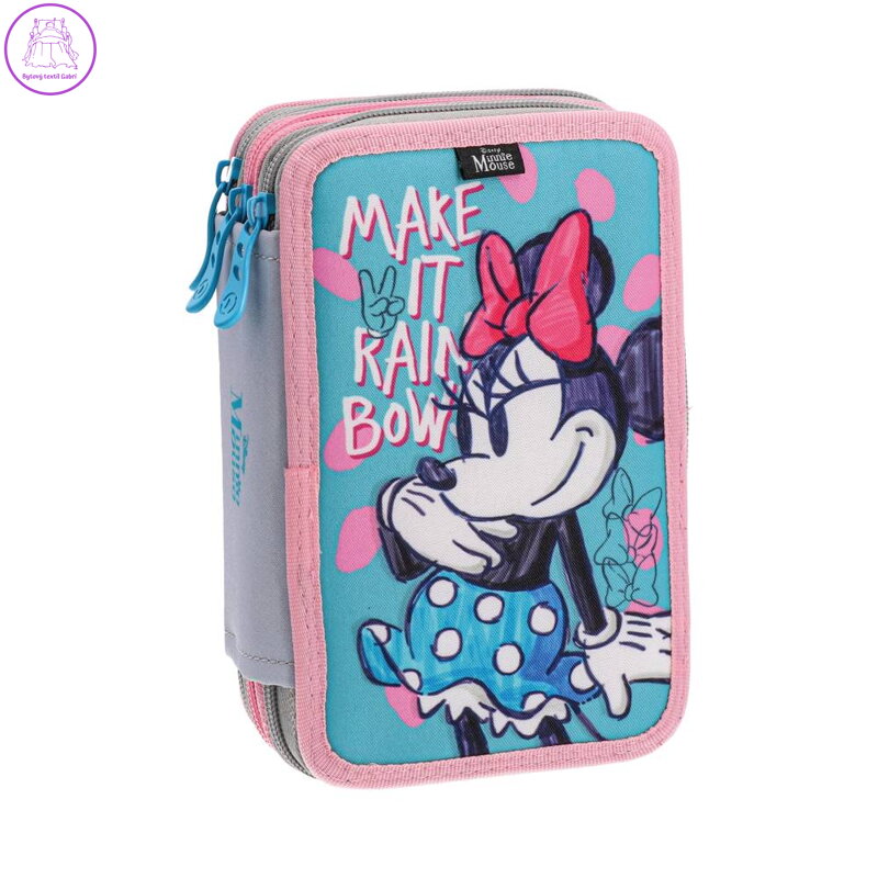Penál 3-patrový plný - make it rainbows, Minnie Mouse Penál 3-patrový plný - make it rainbows, Minnie Mouse