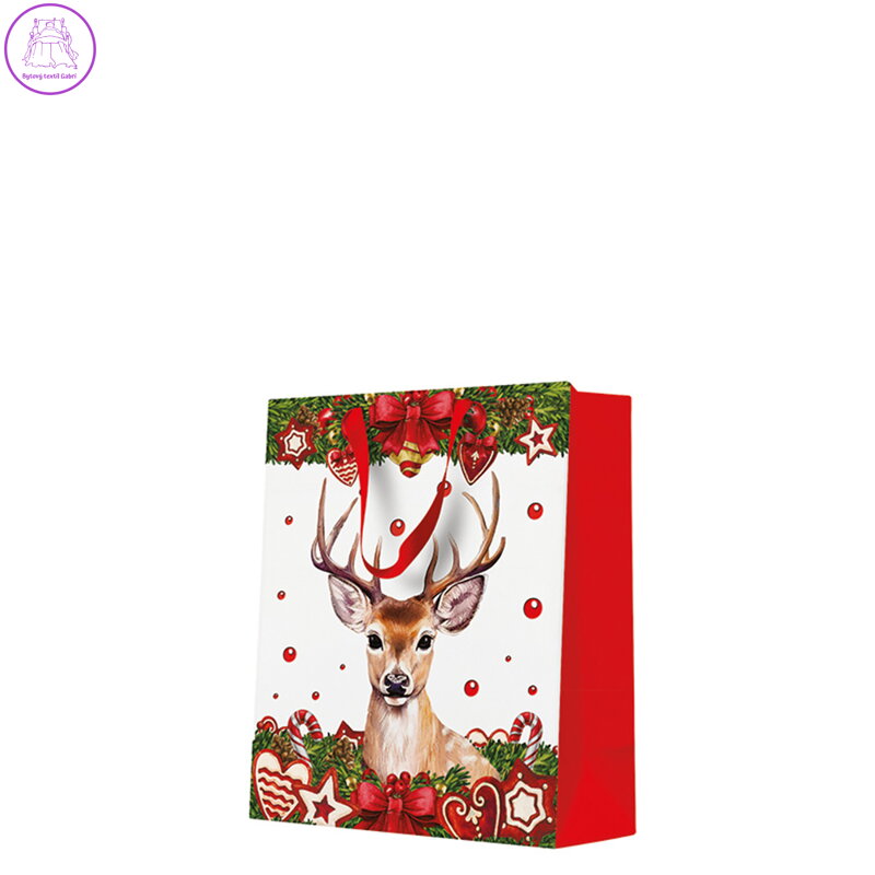 Dárková taška stredne velká - Red deer 20x10x25 cm