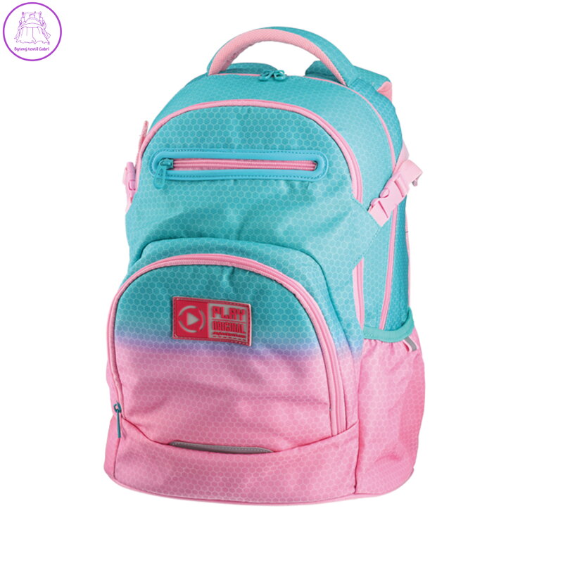 Školský batoh Apollo 241 Ergo Sunset - mintový/rose