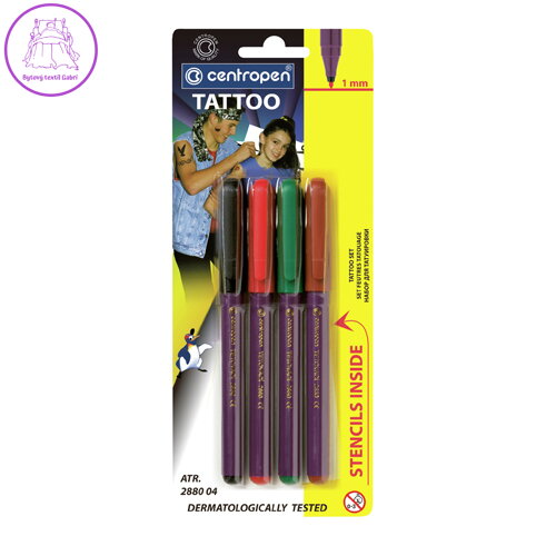 Popisovač CENTROPEN 2880 TATTOO - tetovací sada / sada 4 ks Popisovač CENTROPEN 2880 TATTOO - tetovací sada / sada 4 ks