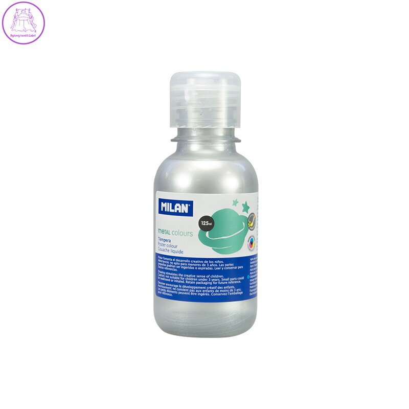 Barva temperové 125ml metalická stříbrná Barva temperové 125ml metalická stříbrná