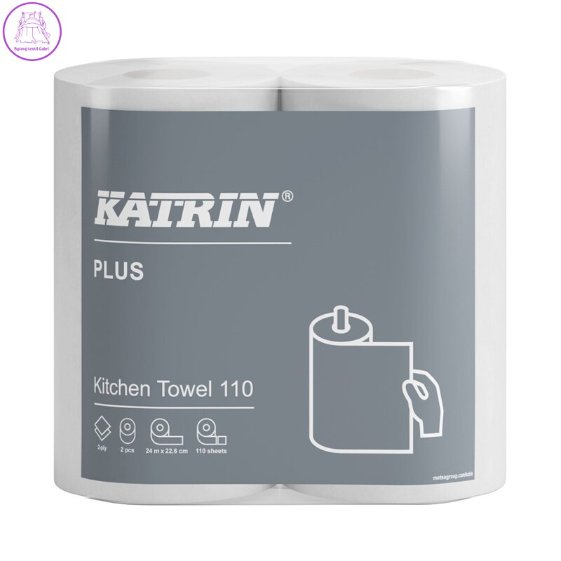 Papírové utěrky kuchyňské KATRIN 2-vrstvové (2 role v balení)