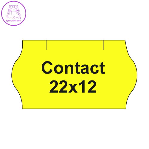 Etikety cen. CONTACT 22x12 oblé - 1500 etikiet/kotúčik, žlté