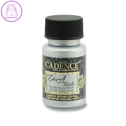 Textilná farba Cadence, metal. strieborná, 50 ml
