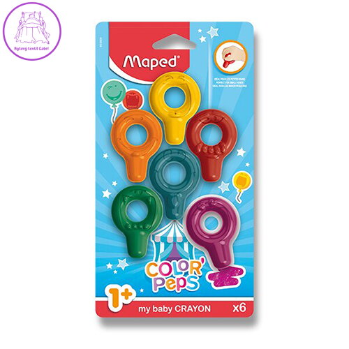 Voskovky MAPED "COLOR`PEPS Baby Crayons", 6 ks