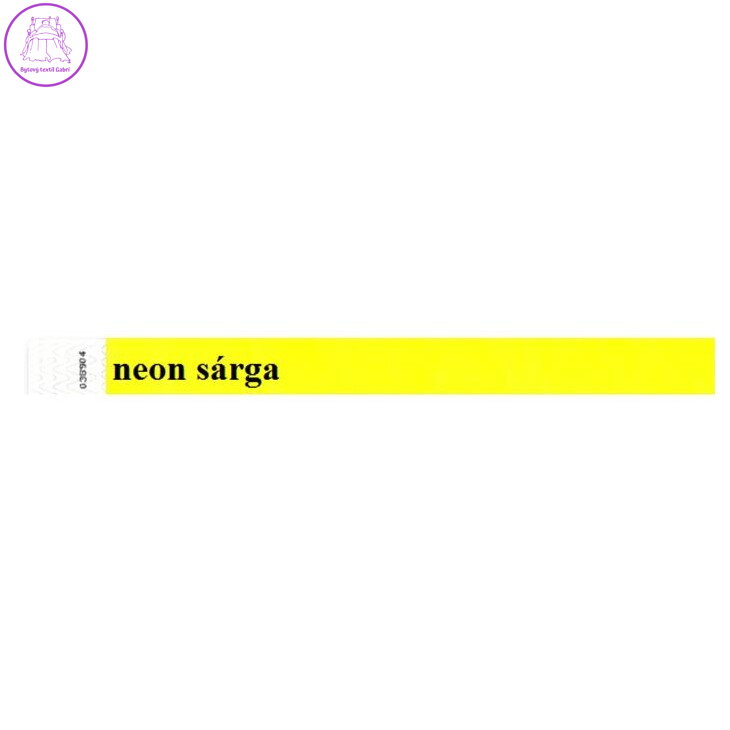 Identifikační náramek, 3/4", Tyvek, NEON žlutý, 100 ks Identifikační náramek, 3/4", Tyvek, NEON žlutý, 100 ks