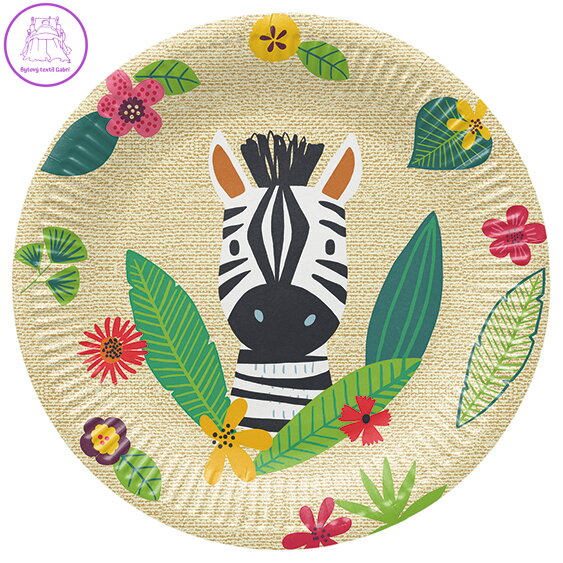 Papírový talíř PAW Eco 23 cm Jungle Friends / 8 ks Papírový talíř PAW Eco 23 cm Jungle Friends / 8 ks