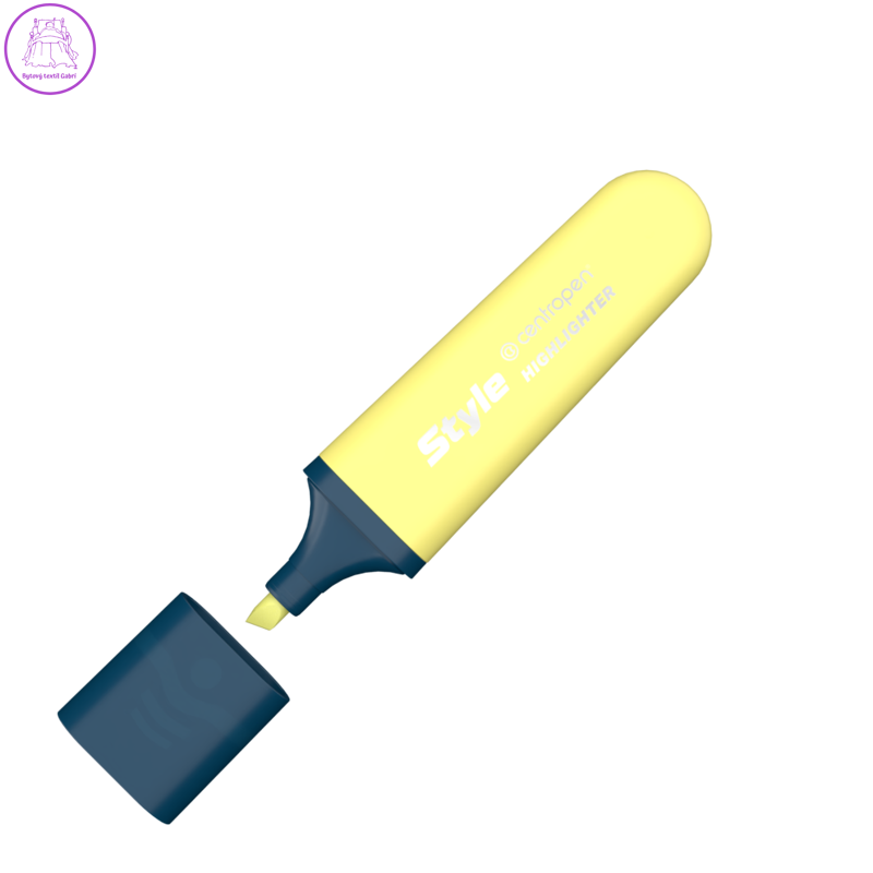 Zvýrazňovač CENTROPEN 6252 Style Pastel (klínový hrot 1-4,6 mm) - žlutá