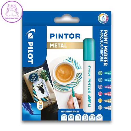 Dekorační popisovač "Pintor Metal", sada 6 ks, hrot M