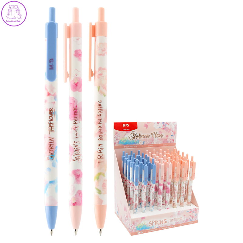 Pero kuličkové M&G Sakura time, hrot 0,5 mm, modrá náplň (3 designy) Pero kuličkové M&G Sakura time, hrot 0,5 mm, modrá náplň (3 designy)
