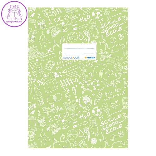 Obal na sešit Schooldoo A5 sv.zelená / 1ks Obal na sešit Schooldoo A5 sv.zelená / 1ks