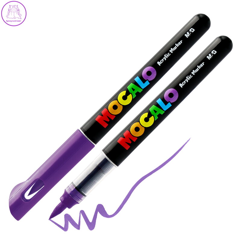 M&G MOCALO Akrylový fix, štětečkový hrot - Lilac 802