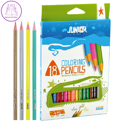 Pastelky JUNIOR trojhranné 18ks Pastelky JUNIOR trojhranné 18ks