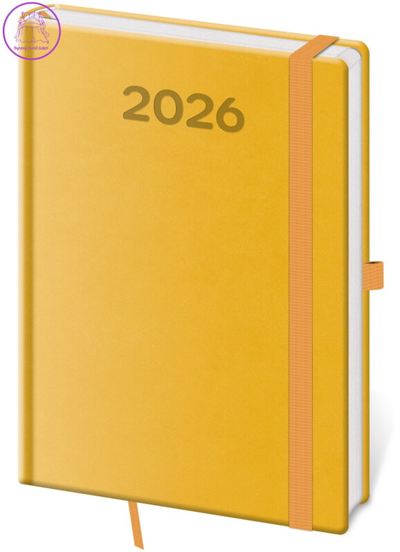Diář 2026 denní A5 Print Pop - žlutý