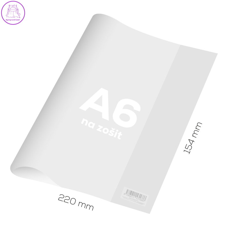 Obal na sešit A6 PVC 220x154 mm, hrubý/transparentní, 1 ks Obal na sešit A6 PVC 220x154 mm, hrubý/transparentní, 1 ks