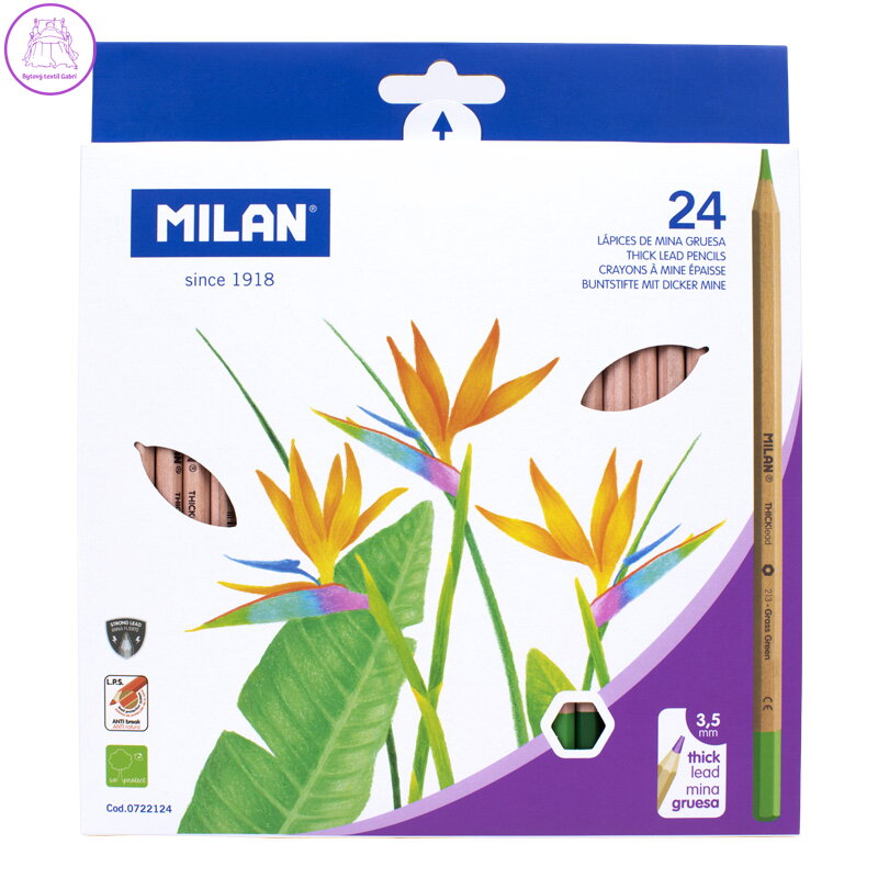Pastelky MILAN šestihranné 3,3mm / 24ks Pastelky MILAN šestihranné 3,3mm / 24ks