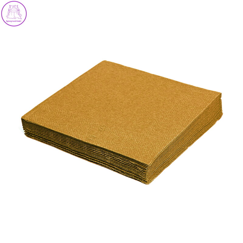Obrousky 3-vrstvé 33 x 33 cm zlaté Obrousky 3-vrstvé 33 x 33 cm zlaté