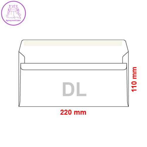 Obálka DL 110 x 220 mm s krycí páskou