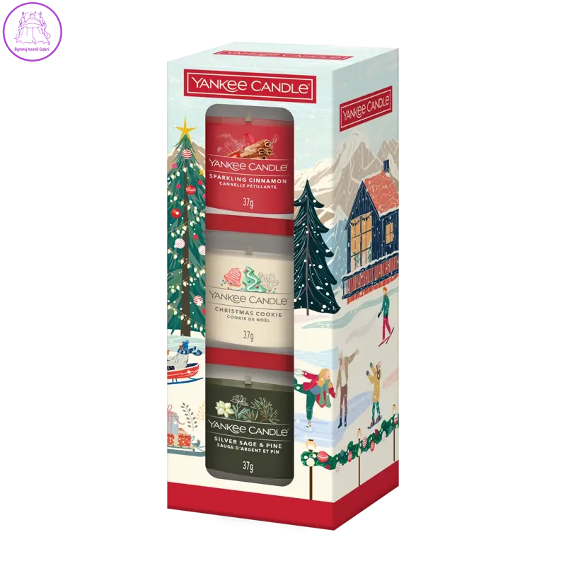 Vánoční set (3x votivní svíčka ve skle) Christmas