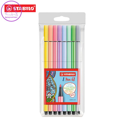 Fixy STABILO Pen 68 PASTEL, sada 8ks Fixy STABILO Pen 68 PASTEL, sada 8ks