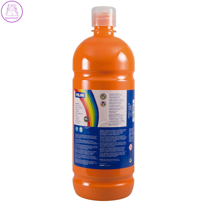 Barva temperová 1000ml oranžová Barva temperová 1000ml oranžová