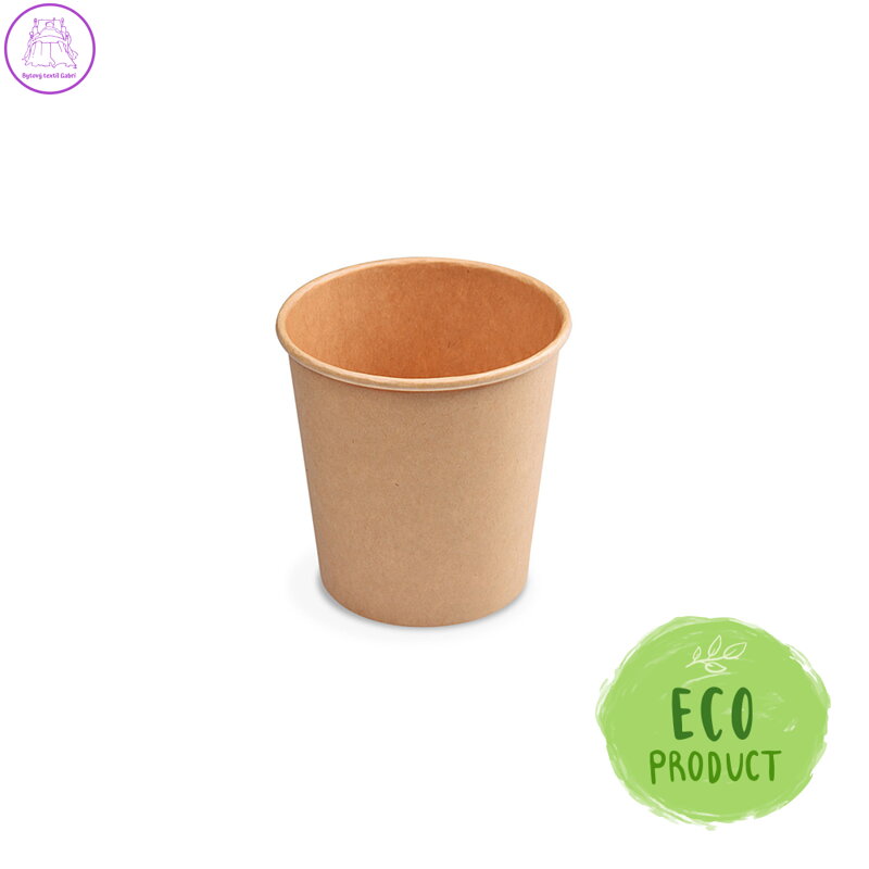 Papierový pohár kraft O62mm 110ml `XS: 0,08L/4oz` [50 ks]
