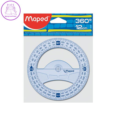 Úhloměr MAPED "GRAPHIC" 360 °, plastový, 12 cm