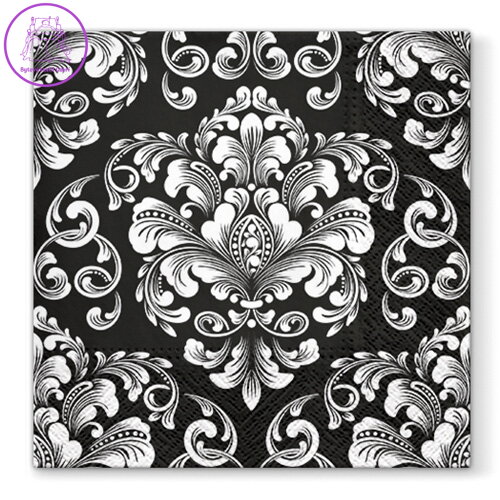 Ubrousky PAW L 33x33cm Beautiful Moments Black Ubrousky PAW L 33x33cm Beautiful Moments Black