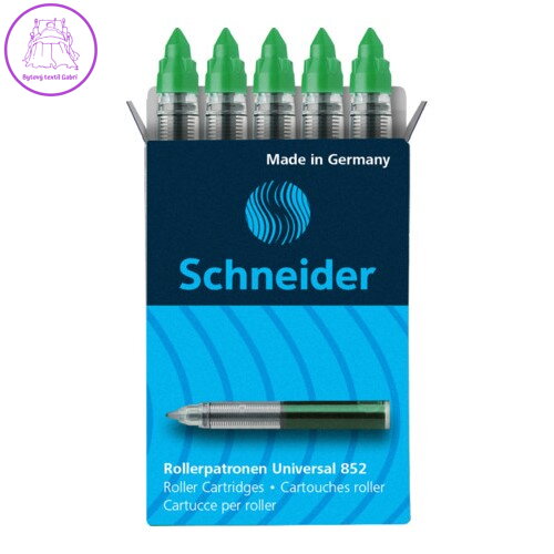 Náplň pro rollery Schneider Cartridge 852 0,6 mm / 5 ks - zelená