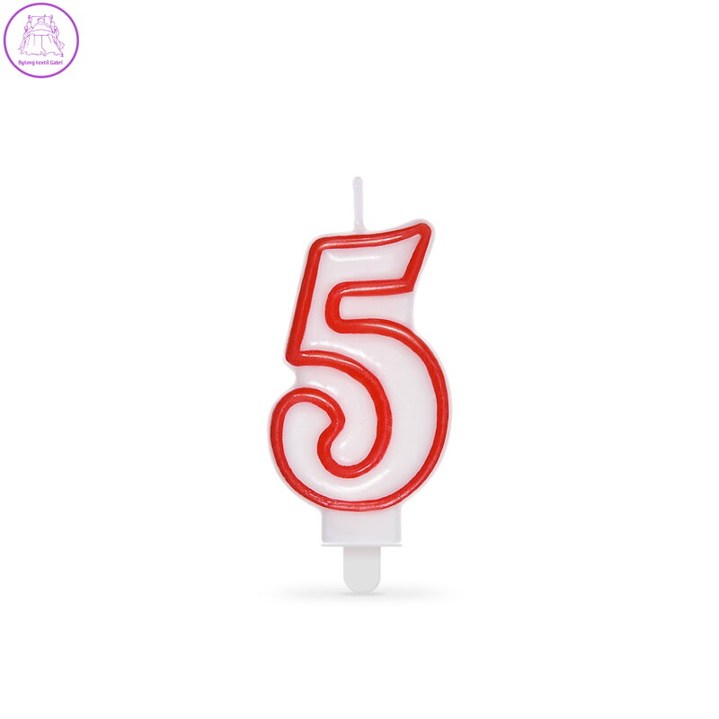 Svíčka číslovat "5" 75 mm