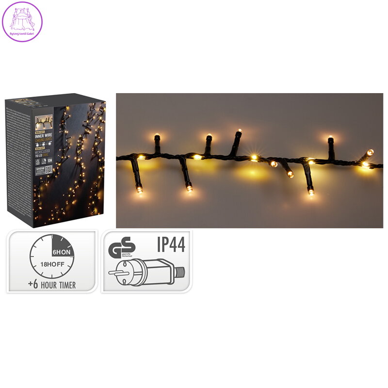 Světelný řetěz 710 LED teplá bílá, délka 10 m, venkovní. použití, 230V, efekt vodopádu