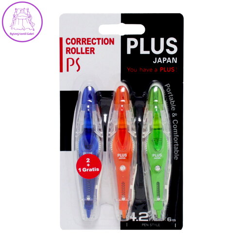 Korektor páska PLUS PS WH-034M-3P /4,2 mm x 6 m/ 2+1 ZDARMA Korektor páska PLUS PS WH-034M-3P /4,2 mm x 6 m/ 2+1 ZDARMA