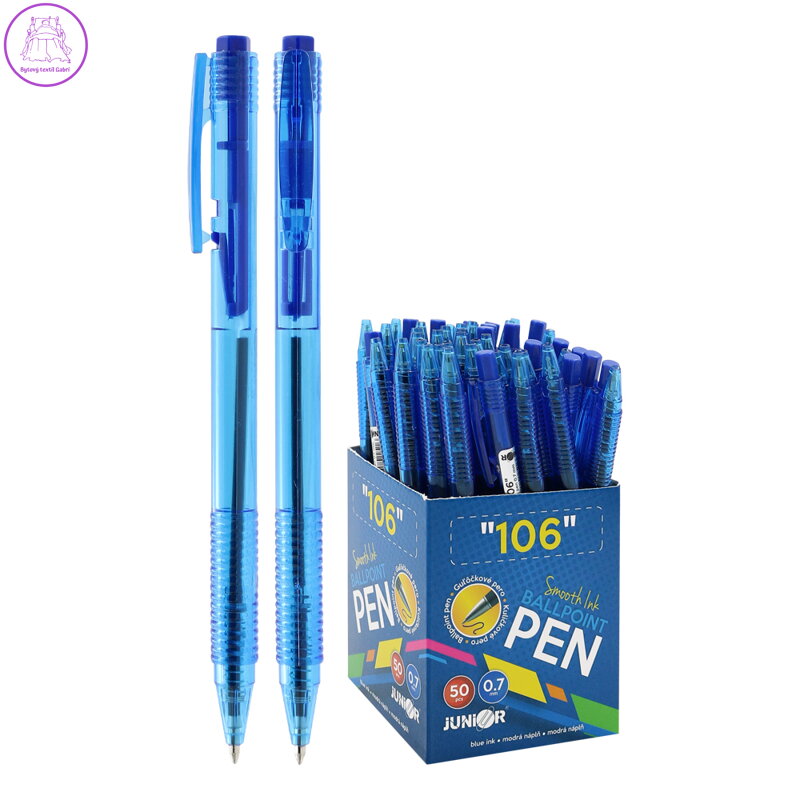 Pero kuličkové 106 0,7 mm modré