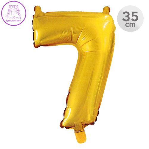 Balón narozeninový 35 cm - číslo 7, zlatý Balón narozeninový 35 cm - číslo 7, zlatý