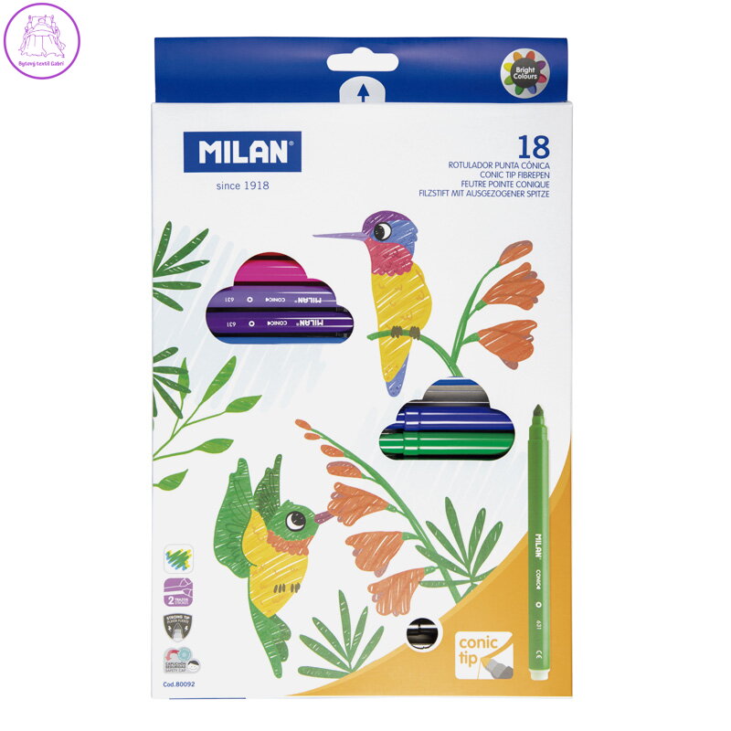 Fixy MILAN kulaté 0.5 mm MAXI - sada 18 ks Fixy MILAN kulaté 0.5 mm MAXI - sada 18 ks