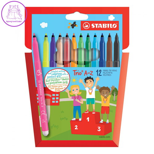 Fixy vláknové STABILO Trio A-Z 12 ks Fixy vláknové STABILO Trio A-Z 12 ks