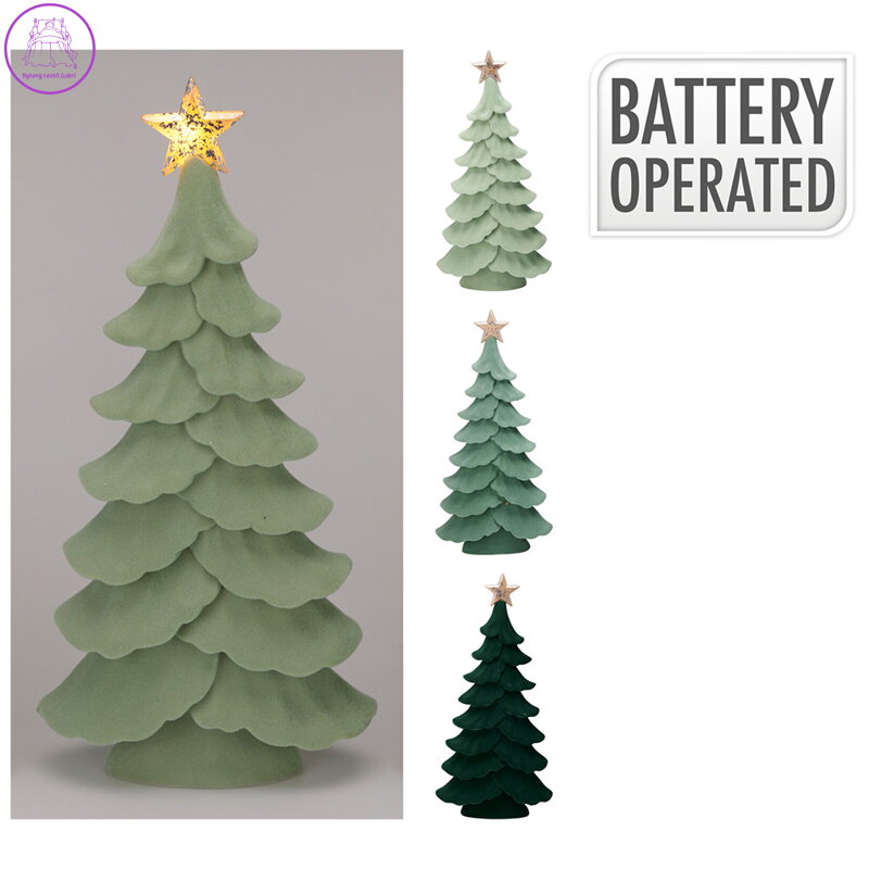 Vánoční stromek se sněhem 43 cm s hvězdou (mix 3 barev /cena za 1 ks)