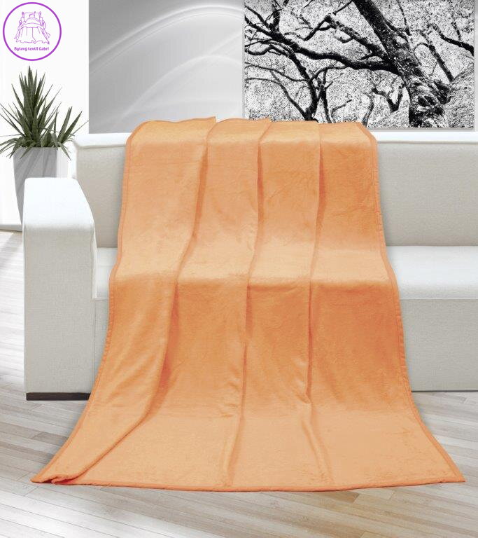 Deka micro jednolůžko 150x200cm lososová